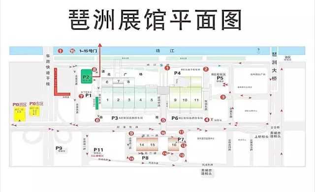 展馆详情 琶洲国际会展中心拥有三层共16个展厅,展厅总面积16万平方